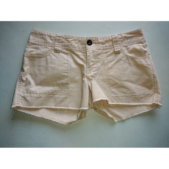 BKE Casuals Pants - BKE Casuals Paygre‎ Womens Tan Cargo Cutoff Shorts Size 26 Distressed
